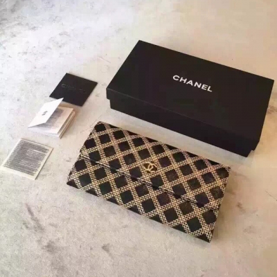 15秋冬新品 chanel金色手工雙縫線菱格 2折款，內外羊皮尺寸19