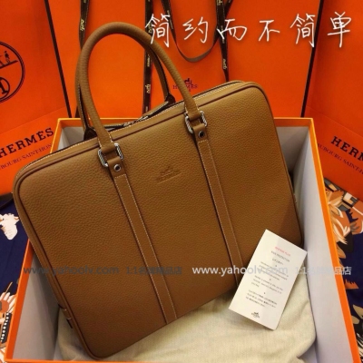 爆款回貨 經典Hermes H925-046土黃色 采用法國進口頭層荔枝