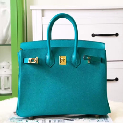 Hermes 馬卡龍藍 birkin 25 金扣 epsom