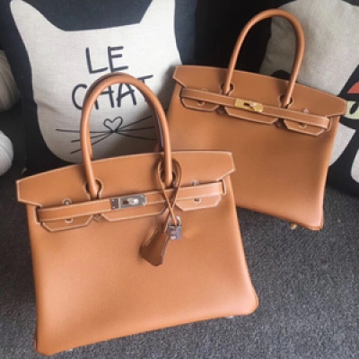 Hermes Birkin30 進口原廠Epsom皮 頂級純手工蜜蠟線 做工 走線 五金 皮質 原版 看細節 女神手提包 C37 土黃