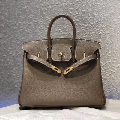 Hermes愛馬仕包包 birkin ck18大象灰 togo 25cm 小可愛 金