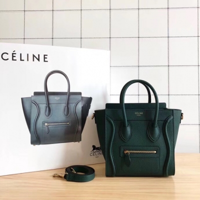 Celine 笑臉包 新做法 全市場最高版本 小牛皮手袋頂部為拉鍊閉合，內設簡潔扁平口袋，金色金屬配件  小號20x20x10cm 中號26x28x15cm