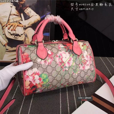 Gucci Shopping專櫃最新版5色款號409529尺寸28*18*15CM 官網首次發行採用G家最經典防水耐用面料 手工彩繡天竺葵印花專用牛皮配製完美搭配五金永久性不掉色完美極致強力推薦