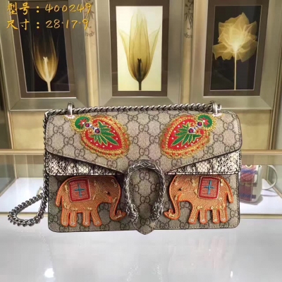 【GUCCI-古奇】十年打造專業GUCCI   市場頂級獨家控貨，專/櫃品質  採用進口牛皮，原廠五金！精緻做工。獨家實物拍照品質如圖可見 。款號：400249。