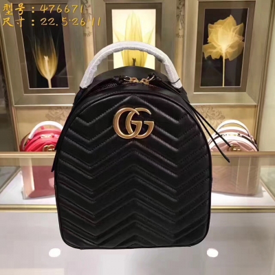 【原單配全套包裝】 。【GUCCI-古奇】十年打造專業GUCCI   市場頂級獨家控貨，專櫃品質  採用進口牛皮，原廠五金！精緻做工。獨家實物拍照品質如圖可見 。款號：476671。尺寸：22.5*26*11