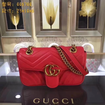 【GUCCI-古馳】十年打造專業GUCCI 市場頂級獨家控貨，專櫃品質 採用進口牛皮，原廠五金！精緻做工。 獨家實物拍照 品質如圖可見 。款號：446744。尺寸：22*14*6