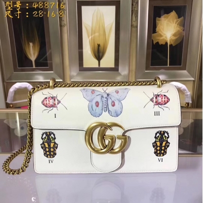 【GUCCI-古奇】十年打造專業GUCCI   市場頂級獨家控貨，[太陽]專/櫃品質  採用進口牛皮，原廠五金！精緻做工。獨家實物拍照品質如圖可見 。款號：488716。尺寸：28*16*8。