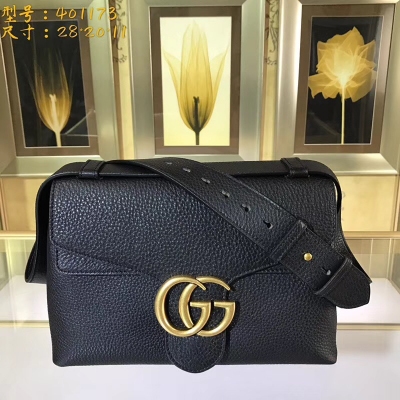 【Gucci 古馳】Gucci新款。市場頂級獨家控貨，專櫃品質 採用進口牛皮，原廠五金！精緻做工。 獨家實物拍照 品質如圖可見。型號: 401173尺寸：寬28*高20*側寬11