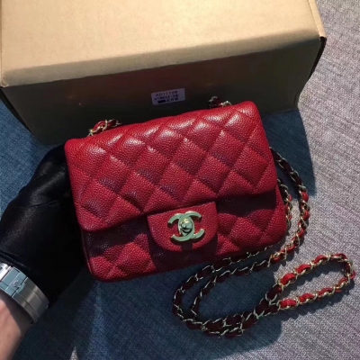 Chanel香奈兒 classic flat bag球紋牛皮口蓋包 經典菱格與翻蓋開合設計 金扣 17cm