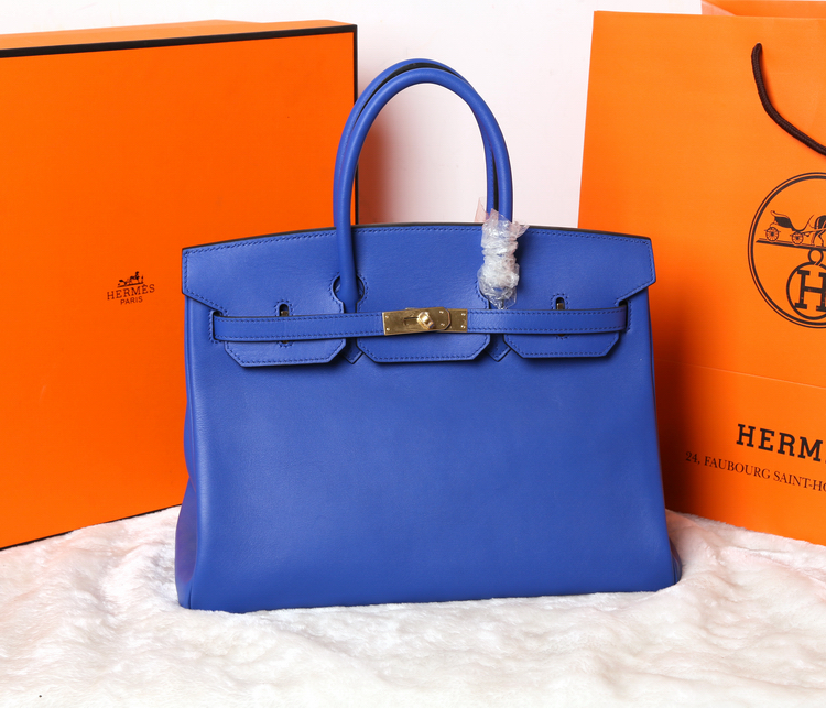 H6135-寶藍色 原版小牛皮 愛馬仕/BIRKIN 頂級手工制作 (至愛H傢必備！)