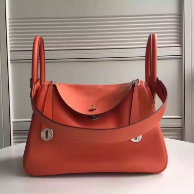 Hermès lindy swift 30 橙色 定制小牛皮金銀扣現貨  義大利手縫