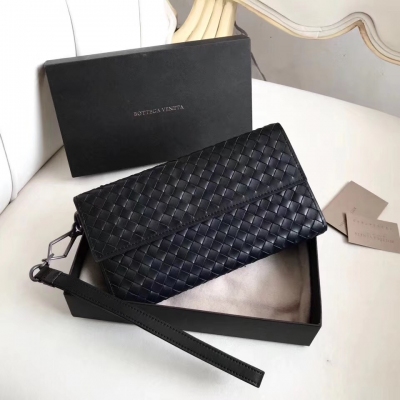 BV Bottega Veneta 427552水貨 專櫃最新款 女仕經典翻折拉鍊款錢包 附帶小零錢包20.5X11X2手包 原廠特定胎牛皮 純手工編織