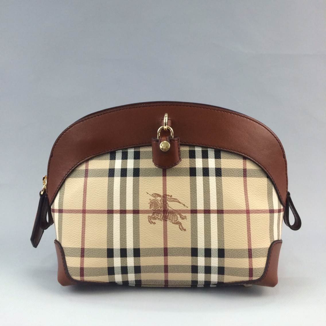 Burberry 巴寶莉專櫃款小號HAYMARKET CHECK格紋斜背