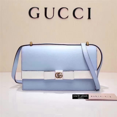 GUCCI新款、專櫃品質，原版皮質，實物實拍！432680顏色:粉色全皮/淺藍全皮/黑色全皮、尺寸：寬25cmX高15cmX深5cm、現貨出貨