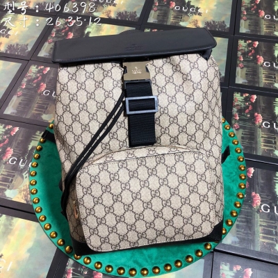 【Gucci古馳】Gucci新款。市場頂級獨家控貨，專櫃品質 採用進口牛皮，原廠五金！精緻做工。 獨家實物拍照 品質如圖可見。款號: 406398。尺寸：寬26*高35*側寬12