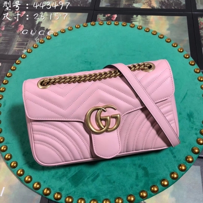 【Gucci古馳】Gucci 新款。市場頂級獨家控貨，專櫃品質 採用進口牛皮，原廠五金！精緻做工。 獨家實物拍照 品質如圖可見 。款號: 443497。尺寸：寬26*高15*側寬7