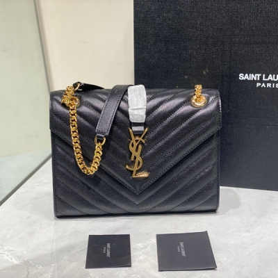 YSL Yves Saint laurent SLP聖羅蘭 專櫃最新款出貨 魚子醬採用頂級南非進口牛皮亞魚子醬紋，經典才是永恆！超乎想像的百搭，做工細節都無可挑剔，型號：2824，尺寸：24cm