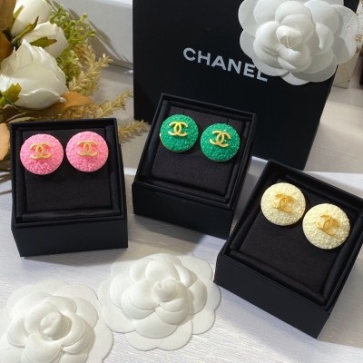 Chanel香奈兒 小香風品牌耳釘出貨了 富家小姐姐日常專櫃品質黃桐